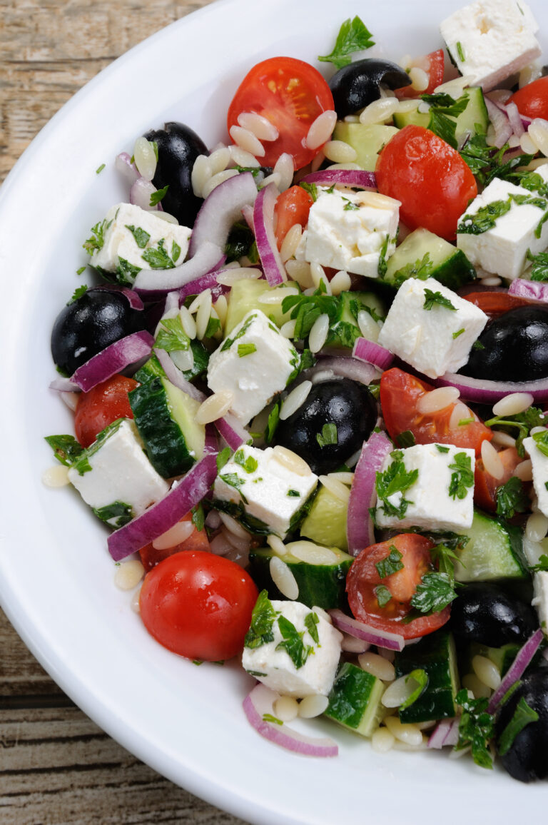 Greek Orzo Salad - Nutritionist and Bestselling Author Rania Batayneh, MPH